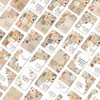 Set Transfronterizo de 36 Tarjetas de Texto con Estilo Floral Clásico y Fresco, Tarjetas de Texto Inspiradoras Simples y Positivas