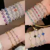 Pulsera con Cierre Redondo de Flor de Circonita Bañada en Oro Real de 18K Pulsera Sencilla de Moda Joyería de Lujo Ligero de Alta Gama para Mujeres