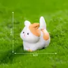 Micro paisaje creativo lindo animales besándose casa de muñecas decoración diy accesorios mini escritorio coche pequeños adornos