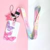 Set de Tarjetas Lindas Anti-pérdida para Niña Estudiante Dibujos Animados Mariposa Estilo Ins Bolsa para Tarjetas de Campus Tarjetas de Juego Cubierta Protectora para Tarjeta de Acceso