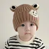 Gorros para Bebés y Niños Pequeños para Otoño e Invierno Engrosados Lindos de Rana para Bebé Niño y Niña Gorros de Lana Tejida a Prueba de Viento y Cálidos