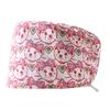 Gorro quirúrgico de dibujos animados para quirófano, estampado, algodón puro, ajustable con hebilla, gorro para mujer con cinta y toalla para el sudor, gorro de médico, farmacia, enfermera