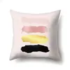 Funda de almohada de poliéster marmoleado estilo ins nórdico estampado geométrico terciopelo piel de melocotón funda de almohada para sofá de sala de estar QTH03