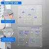 Pizarra Magnética de Acrílico Tablero de Mensajes Pizarra Blanca Transparente Borrable en Seco Calendario Tablero de Escritura Pizarra Blanca Montaje en Pared de Refrigerador