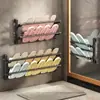 Novo Sapateira de Porta, Dobrável para Uso Doméstico, Armazenamento Dobrável Simples Montado na Parede, Sapateira de Porta para Chinelos de Banheiro