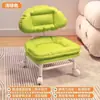 Taburete Giratorio Silencioso para Uso Doméstico, Imprescindible para Cuidar Niños, Taburete Redondo, Banco, Taburete con Costuras y Ruedas, Taburete Bajo con Respaldo