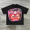 Camiseta Loose Hip Hop Street de Verão com Estampa de Letras e Figura "I Got A Thang For You" para Homens e Mulheres