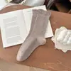 Estilo nuevo, 100% algodón, calcetines antideslizantes hasta el muslo, otoño/invierno, estilo preppy, calcetines sin costuras para la pantorrilla, estilo japonés y coreano, efecto adelgazante, calcetines hasta la rodilla