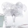 Flores Artificiais Folhas de Ginkgo de 3 Pontas e 5 Pontas Leque Dourado Flores Artificiais de Casamento Guia de Casamento Arranjo de Flores Decorativo Flores Artificiais