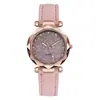 Nuevo cielo estrellado polvo plateado flash facial cara reloj de dama correa esmerilada reloj de cuarzo una generación de fabricantes lote