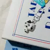 Fivela Branca I81 Gatinho Fofo Donut Desenho Animado Comida Brincadeira Casal Pequeno Presente Chaveiro Pingente Mochila Chave