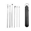 Novo Conjunto de Seis Peças de Curetas de Plástico para Ouvido Conjunto de Ferramentas para Limpeza de Ouvido Chaveiro Portátil Cureta Espiral para Limpeza de Ouvido