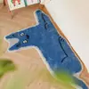 Alfombra Tufted de Perro de Dibujos Animados Transfronteriza, Alfombrilla Gruesa para Mesita de Noche, Tapete Decorativo Absorbente de Agua Antideslizante para Dormitorio, Felpudo para Entrada