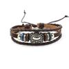 Pulseira Étnica Coreana Multicamadas Tecida com Contas Pulseira de Couro Joia de Casal Pulseira de Couro de Vaca Fornecimento de Barraca