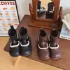 Botas Meia Estica Novas Outono/Inverno 2026 para Meninas com Forro de Lã para Aquecimento, Acabamento em Renda Retrô, Botas Mary Jane de Couro, Sola Macia, Bom