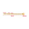 Cadena de Extensión Chapada en Oro de 5 cm Acero Inoxidable Accesorios para Joyería DIY Cadena de Ajuste para Alargar Collares Pulseras