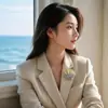 Broche Retro de Estilo Nuevo Europeo y Americano de Estrella de Mar y Concha, Pin de Moda para Chaqueta de Traje de Lujo Ligero para Mujer, Broche Marino