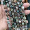 Passepartout cuentas facetadas ágata Cristal piedra natural material oliva cuentas facetadas DIY accesorios de joyería productos semiacabados