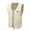 Procesamiento Chaleco Eléctrico Calefactable Personalizado Transfronterizo Chaleco Calefactor Cuello en V Carga Inteligente Ropa Calefactora Chaleco Cálido de Temperatura Constante