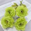 Nueva flor artificial de peonía multicapa de 4 cabezas transfronteriza para decoración de bodas, arreglo floral para el techo del salón de bodas, flores falsas al por mayor