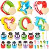 Conjunto de Moldes para Sanduíche de 26 Peças da Amazon, Modelo de Bola de Arroz de Urso Infantil, Cortador de Legumes e Frutas de Animais de Desenho Animado