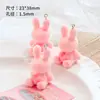 Colgante de Conejo Colorido de Resina Flotada Lindo Accesorios de Joyería Muñeca para Cadena de Teléfono Móvil Bolso DIY Hecho a Mano