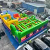 Castillo Inflable de Entretenimiento Mediano, Tobogán, Combinación de Piscina de Bolas para Trepar, Material Resistente al Desgaste de Grado Comercial, Centro Comercial Cuadrado