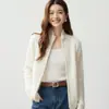 Cardigan de Tricô Baicai Rong Novo Estilo Gola Meia-Alta Solto Manga Longa Suéter de Tricô Trançado Casaco Toque de Luxo Fechamento com Zíper