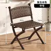Silla Plegable, Silla de Mimbre para Ocio, Sillón Reclinable, Silla de Balcón de Plástico Rattan, Taburete Plegable para Exteriores, Taburete de Pesca con Respaldo