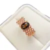Atacado de Fábrica Popular Anel de Cristal de Chá Natural Prata S925 Inlaid Pedra Principal 5*7 Fábrica de Joias de Luxo Venda Direta