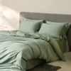Juego de cuatro piezas de lujo 100% algodón, algodón de fibra larga, color sólido, confort de hotel, adecuado para dormir sin nada, ropa de cama de algodón de alta gama 1.8