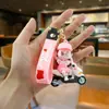 Llavero de Motocicleta para Niños y Niñas Dibujo Animado Moderno Genial Muñeco de Pareja de Motocicleta Colgante Creativo para Bolso de Coche Juguete Moderno