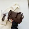 Bolso Cruzado para Mujer Estilo Occidental Color Puro Cadena Especial 2024 Estilo Coreano Textura Bolso de Hombro de Moda Bolso de Mano Versátil de Moda
