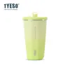 Tyeso Nueva Taishuo Taza de Café Taza Térmica con Popote en Forma de Diamante Taza de Agua para Niñas de Apariencia Elegante Gran Capacidad Taza para Coche