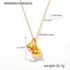 Europeu e Americano chique vento gota de água pingente colar das mulheres novo simples all-match aço inoxidável banhado a ouro camisola cadeia de jóias por atacado