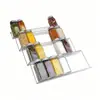 501 Venda Quente Gaveta de Acrílico Transparente para Temperos Rack Organizador de Temperos Transparente em Camadas Ajustável Empilhável
