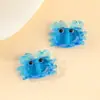 Cuentas de cristal rojas con forma de cangrejo divertidas y personalizadas, agujero recto, lindas, para pulseras DIY hechas a mano, material para joyería, accesorios