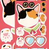 8 Pegatinas de Cara Cambiante de Gato Dibujos Animados Lindo Gato sin Pelo Haz una Cara Juguete Educativo Pegatinas Rompecabezas