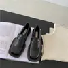 Nuevos Mocasines Gruesos de Estilo Británico para Mujer Otoño 2025, Zapatos Negros de Cuero Brillante Estilo Universitario con Punta Cuadrada y Corte Profundo para Mujer