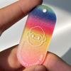 Chaveiro transparente colorido de acrílico personalizado, pingente de animação de desenho animado, suporte faça você mesmo, ornamento, chaveiro personalizado