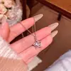 Colar Céu Estrelado de Pérolas Estilo Coreano para Mulheres, Corrente de Pescoço de Alta Qualidade com Acessórios de Pedra Olho de Gato, Corrente Clavícula de Luxo Leve Nicho, Corrente para Suéter