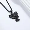 Collar Transfronterizo Europeo y Americano del Arcángel San Miguel de Acero de Titanio para Hombre Cadena de Suéter Personalizada de Nicho Literario Retro