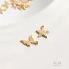 Colgante de Estrella de Cinco Puntas y Mariposa con Superficie de Arena Relleno de Oro de 14K Accesorios para Colgar en Oreja Pendientes de Joyería que Conservan el Color para DIY