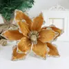 Flores Navideñas Artificiales Más Vendidas Transfronterizas, Flores Falsas, Flores de Magnolia Navideñas, Fábrica de Origen, Decoraciones Navideñas de Comercio Exterior, Flores Falsas