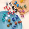 Novedad en Stock, Pendientes Turquesa Multicolor, Piedra Natural Genuina, Expansores de Oreja Falsos de Barra Redonda Doble Cara, Venta al por Mayor Directamente de la Fuente, Hecho a Mano