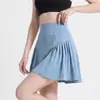 Falda Deportiva Falsa de Dos Piezas para Mujer, Falda de Tenis Antiexposición, Verano, Transpirable, Falda Deportiva para Correr, Tenis con Bolsillos