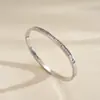Pulsera cuadrada de acero inoxidable con circonita estilo vintage europeo y americano, pulsera de estilo metálico único, joyería para mujer de nicho de alta gama transfronteriza