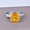 Anillo de moda de lujo ligero para combinar con todo, con corte Diamante Color Hielo, engastado con diamante de alto carbono, zafiro azul marino, diamante rosa, elegante, sencillo, tesoro de color para mujer
