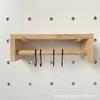 Accesorios para tableros de agujeros, tableros de madera maciza con agujeros redondos, cerillas, palos de madera redondos, estantes para tablillas, ganchos para tablillas de madera