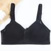 Ropa interior de talla grande para mujer de mediana edad y mayores con soporte superior de anillo sin acero de comercio exterior, cómoda, fruncida, suave, transpirable y fina.